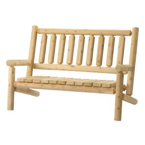 Cedar Log Bench - L220 - Martins Custom Woodwork