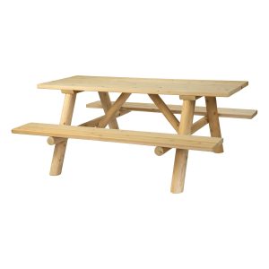 Log Picnic Table - LPT6 and LPT8 - Martins Custom Woodwork